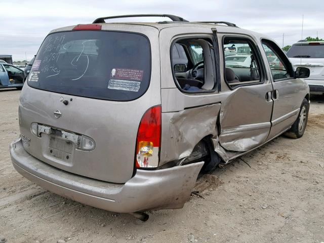 4N2XN11T3YD832691 - 2000 NISSAN QUEST SE BEIGE photo 4