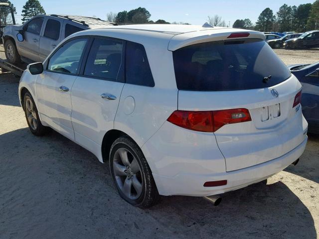 5J8TB18297A001673 - 2007 ACURA RDX WHITE photo 3