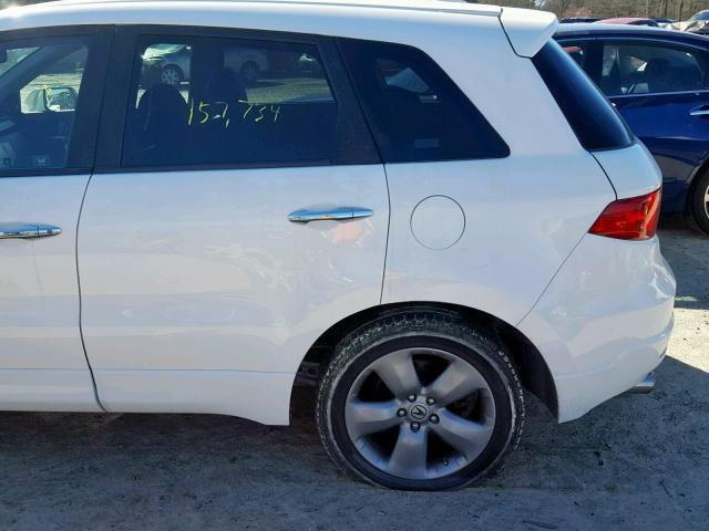 5J8TB18297A001673 - 2007 ACURA RDX WHITE photo 9