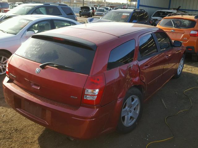 2D4FV48V55H167334 - 2005 DODGE MAGNUM SXT MAROON photo 4