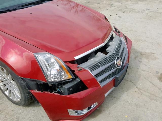 1G6DS8EV3A0107952 - 2010 CADILLAC CTS PREMIU RED photo 9