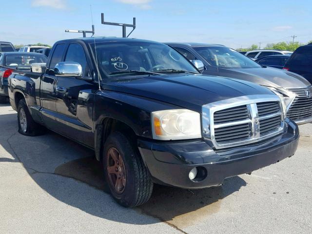 1D7HE42K16S713664 - 2006 DODGE DAKOTA SLT BLACK photo 1