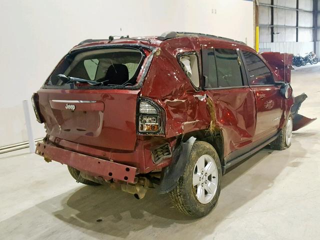 1C4NJCBA4ED504237 - 2014 JEEP COMPASS SP RED photo 4