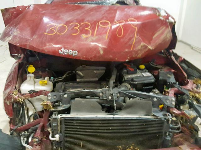 1C4NJCBA4ED504237 - 2014 JEEP COMPASS SP RED photo 7