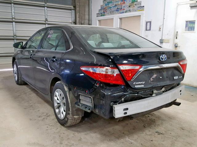 4T1BD1FK2GU183945 - 2016 TOYOTA CAMRY HYBR BLACK photo 3