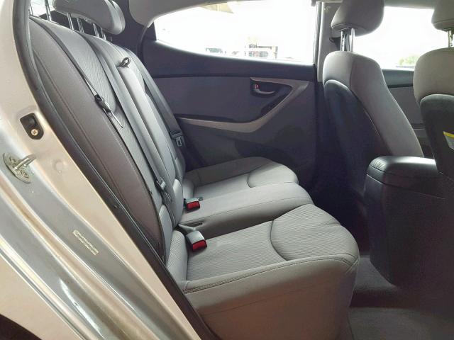 KMHDH4AE1DU011207 - 2013 HYUNDAI ELANTRA GL SILVER photo 6