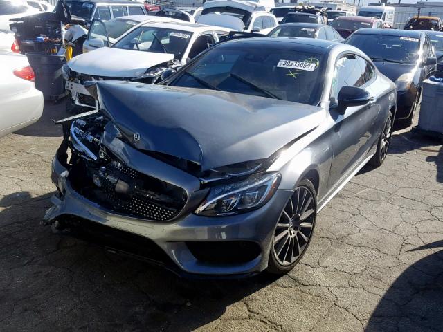 WDDWJ6EB5JF746954 - 2018 MERCEDES-BENZ C 43 4MATI GRAY photo 2