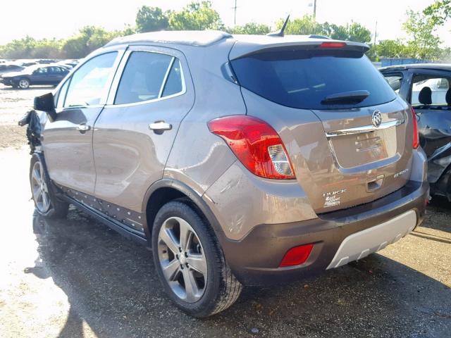 KL4CJCSB1EB643599 - 2014 BUICK ENCORE BROWN photo 3