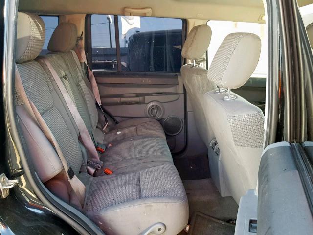 1J8HG48K16C179242 - 2006 JEEP COMMANDER BLACK photo 6