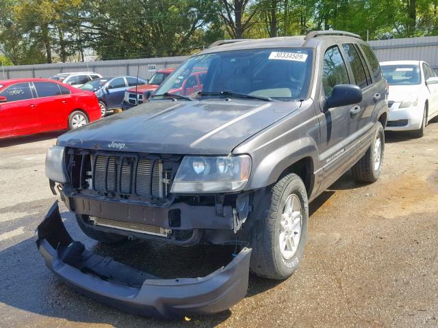 1J4GX48S84C401818 - 2004 JEEP GRAND CHER GRAY photo 2