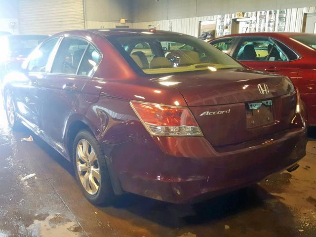 1HGCP26888A078373 - 2008 HONDA ACCORD EXL MAROON photo 3