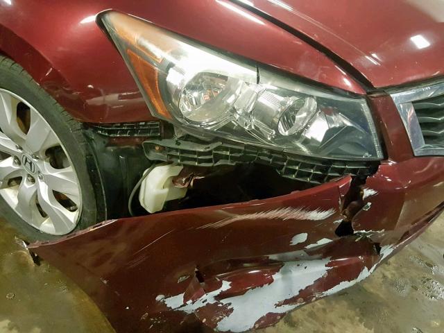 1HGCP26888A078373 - 2008 HONDA ACCORD EXL MAROON photo 9