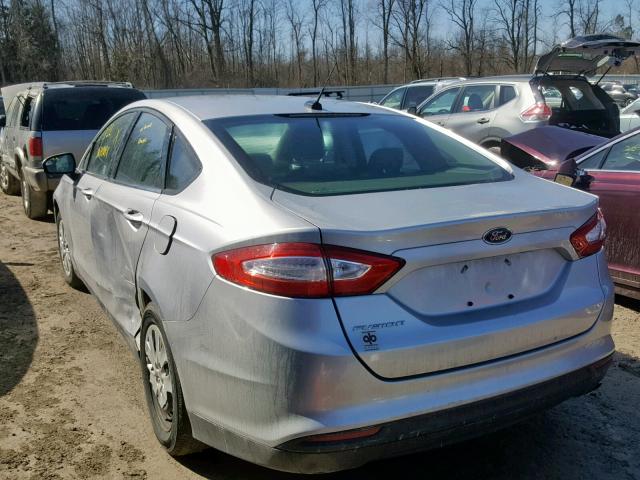 3FA6P0G77DR189668 - 2013 FORD FUSION S SILVER photo 3