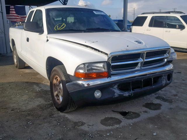 1B7GL22X41S171318 - 2001 DODGE DAKOTA WHITE photo 1