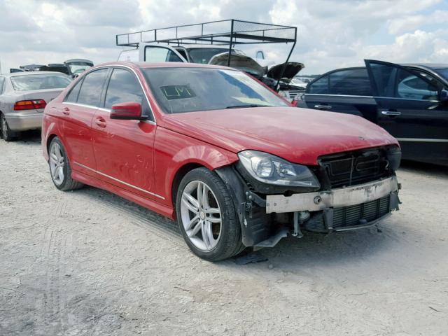 WDDGF4HB6DA849971 - 2013 MERCEDES-BENZ C 250 RED photo 1