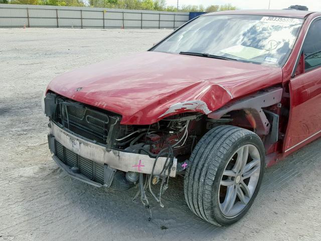 WDDGF4HB6DA849971 - 2013 MERCEDES-BENZ C 250 RED photo 9