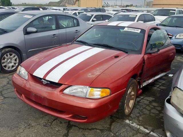 1FAFP42XXWF220524 - 1998 FORD MUSTANG GT RED photo 2