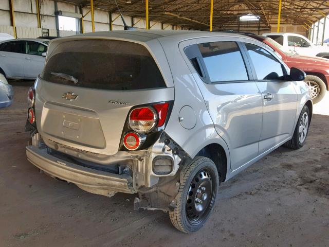 1G1JB6SH5E4159299 - 2014 CHEVROLET SONIC LS SILVER photo 4
