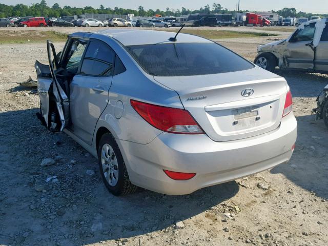 KMHCT4AE3GU027908 - 2016 HYUNDAI ACCENT SE SILVER photo 3