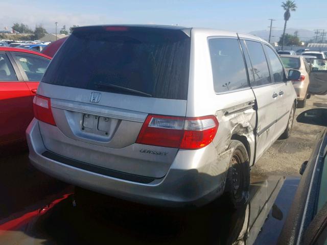 5FNRL38205B089535 - 2005 HONDA ODYSSEY LX SILVER photo 4