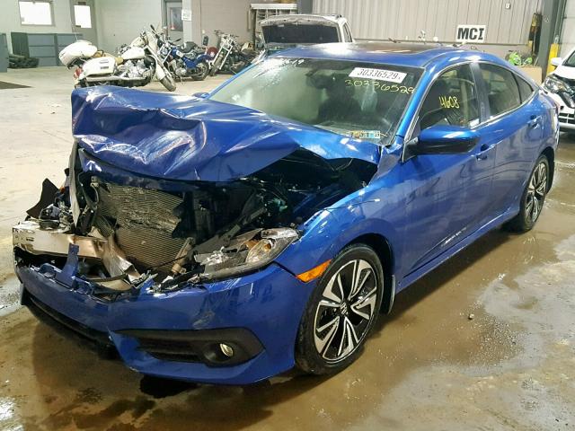 JHMFC1F77JX017946 - 2018 HONDA CIVIC EXL BLUE photo 2