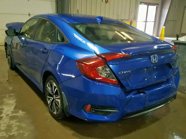 JHMFC1F77JX017946 - 2018 HONDA CIVIC EXL BLUE photo 3