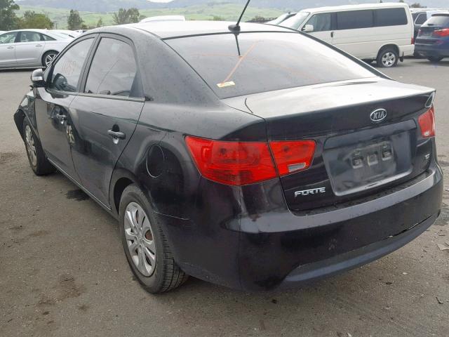 KNAFU4A20A5176277 - 2010 KIA FORTE EX BLACK photo 3