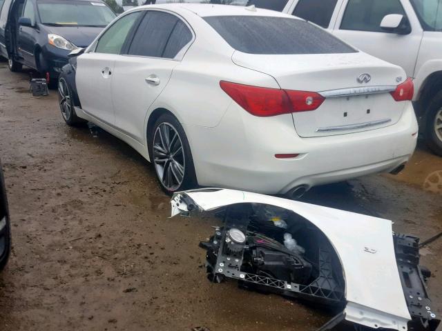 JN1BV7AP9EM679865 - 2014 INFINITI Q50 BASE WHITE photo 3