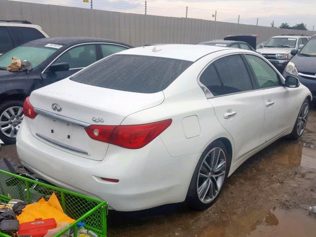 JN1BV7AP9EM679865 - 2014 INFINITI Q50 BASE WHITE photo 4