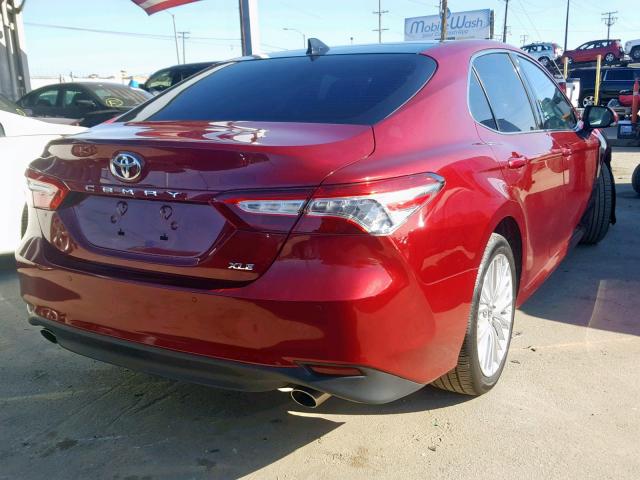 4T1BZ1HK8JU502755 - 2018 TOYOTA CAMRY XSE BURGUNDY photo 4