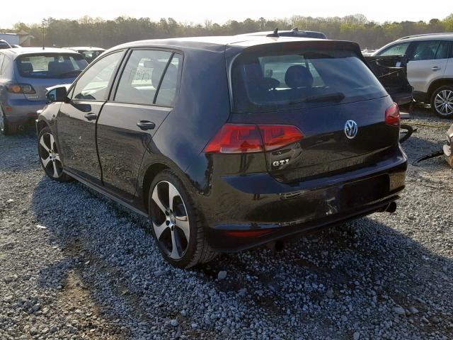 3VW4T7AU5GM067202 - 2016 VOLKSWAGEN GTI S/SE BLACK photo 3