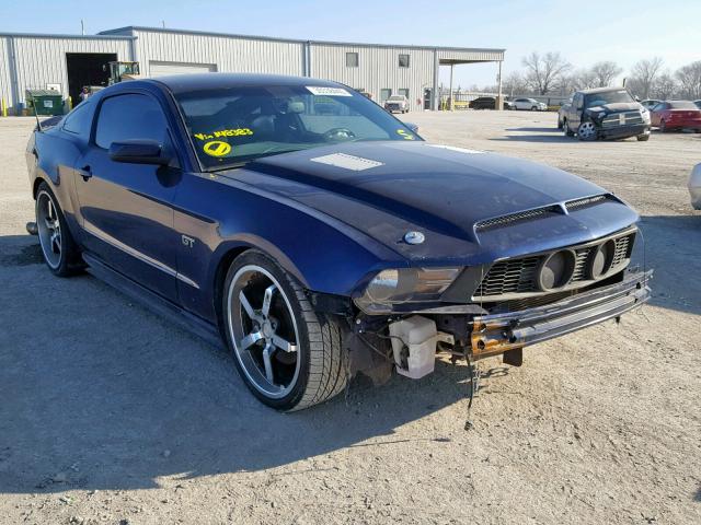 1ZVBP8CH4A5148383 - 2010 FORD MUSTANG GT BLUE photo 1