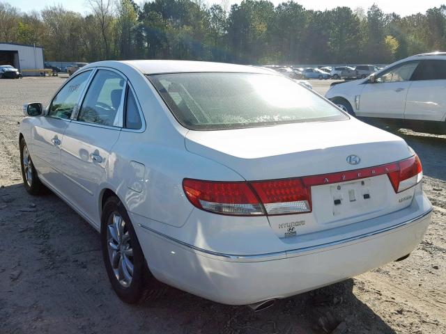 KMHFC46F57A144678 - 2007 HYUNDAI AZERA SE WHITE photo 3