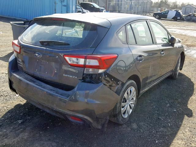 4S3GTAA63J3706085 - 2018 SUBARU IMPREZA CHARCOAL photo 4