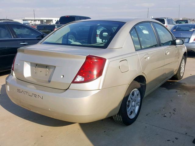 1G8AJ52F54Z180166 - 2004 SATURN ION LEVEL GOLD photo 4