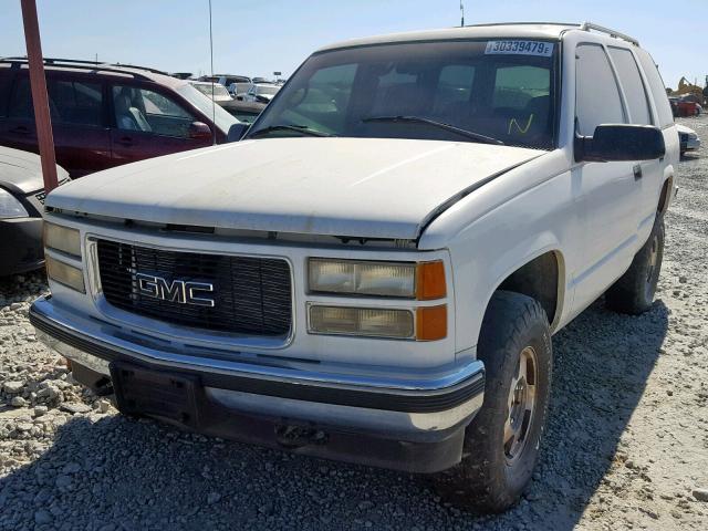 1GKEK13K9SJ762425 - 1995 GMC YUKON WHITE photo 2