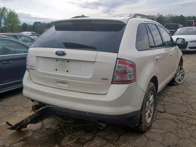 2FMDK38C48BB09997 - 2008 FORD EDGE SEL WHITE photo 4