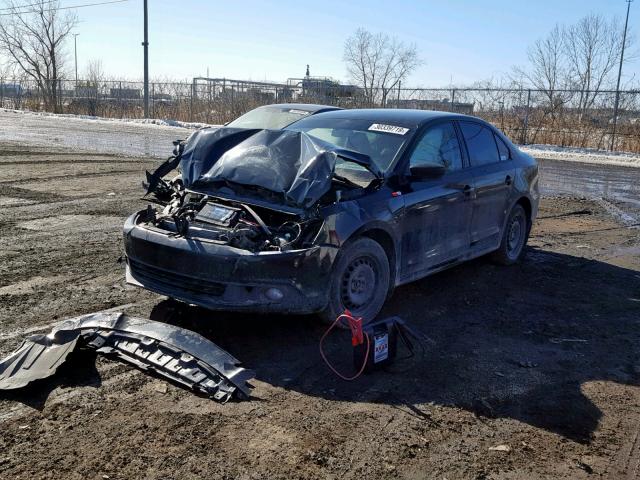 3VW1K7AJ6DM424295 - 2013 VOLKSWAGEN JETTA BASE BLACK photo 2