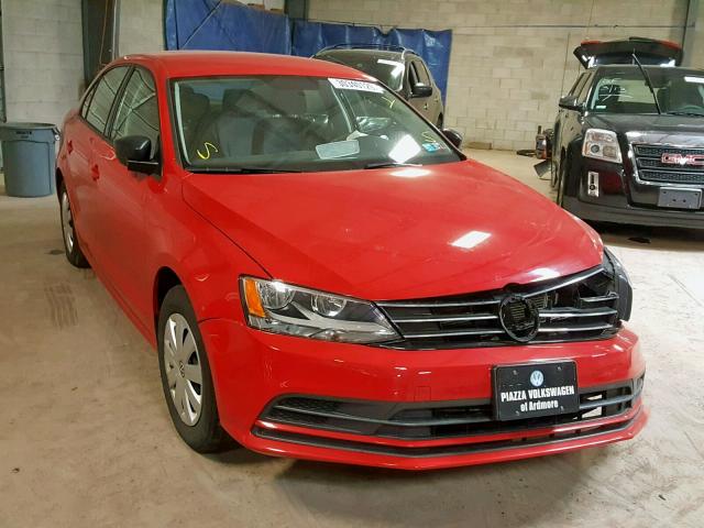 3VW2K7AJ1FM402826 - 2015 VOLKSWAGEN JETTA BASE RED photo 1