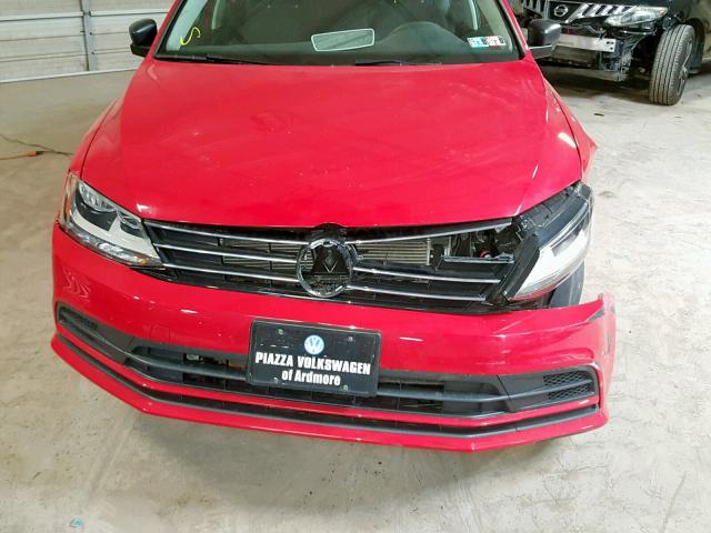 3VW2K7AJ1FM402826 - 2015 VOLKSWAGEN JETTA BASE RED photo 7