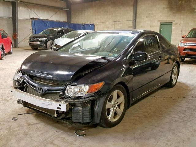 2HGFG12918H510454 - 2008 HONDA CIVIC EXL BLACK photo 2