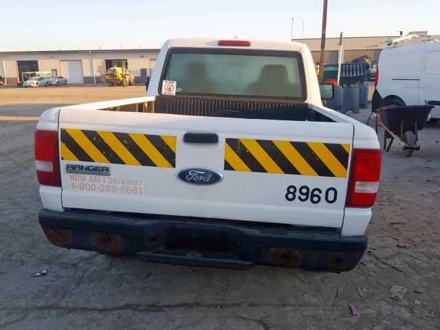 1FTYR10D58PA46198 - 2008 FORD RANGER WHITE photo 6