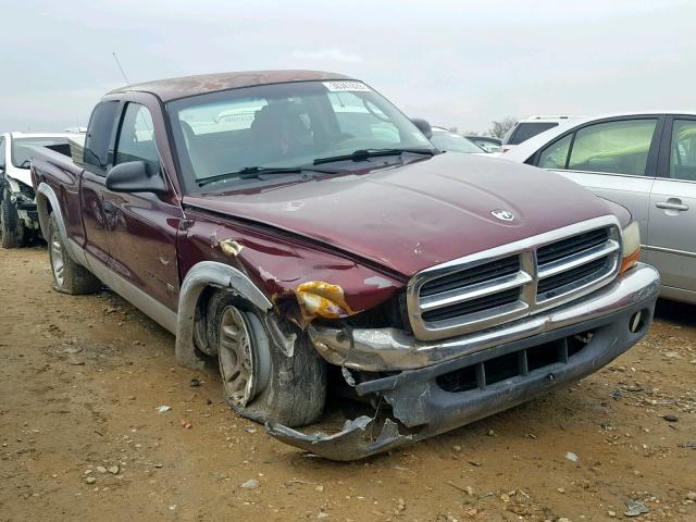 1B7GG22X21S298802 - 2001 DODGE DAKOTA MAROON photo 1