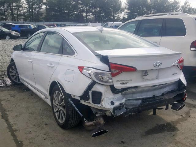 5NPE34AF6GH422374 - 2016 HYUNDAI SONATA SPO WHITE photo 3