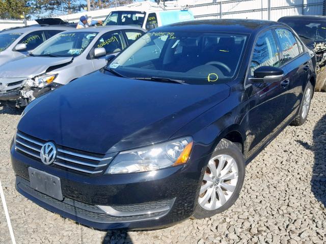 1VWAP7A38DC122091 - 2013 VOLKSWAGEN PASSAT S BLACK photo 2