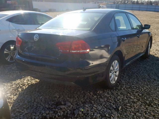 1VWAP7A38DC122091 - 2013 VOLKSWAGEN PASSAT S BLACK photo 4