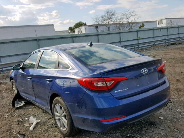 5NPE24AF9GH296644 - 2016 HYUNDAI SONATA SE BLUE photo 3