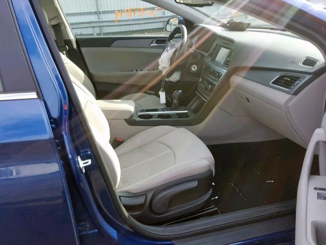 5NPE24AF9GH296644 - 2016 HYUNDAI SONATA SE BLUE photo 5