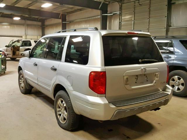 2HKYF18603H554727 - 2003 HONDA PILOT EXL GRAY photo 3