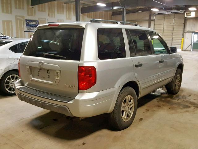 2HKYF18603H554727 - 2003 HONDA PILOT EXL GRAY photo 4